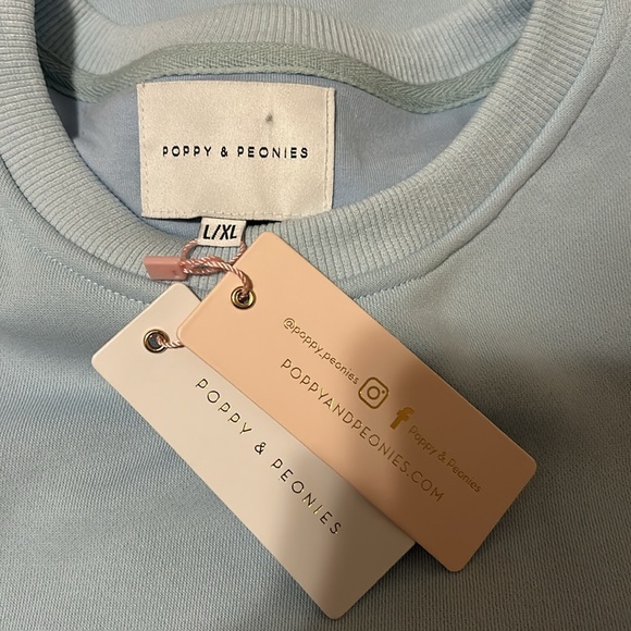 Poppy & Pionies Light Blue Crewneck Sweater - Picture 7 of 8